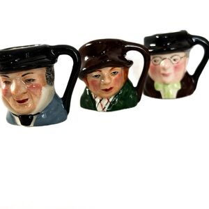 Vintage Mini Toby Jug Set Dickens Characters